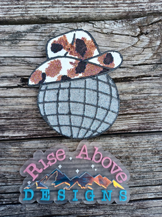 Disco Ball with Cowboy Hat Freshie