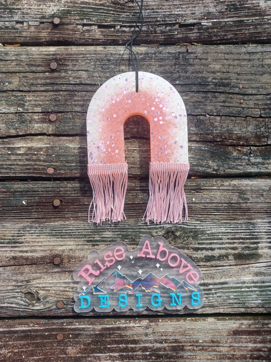 Boho Rainbow Freshie with Fringe