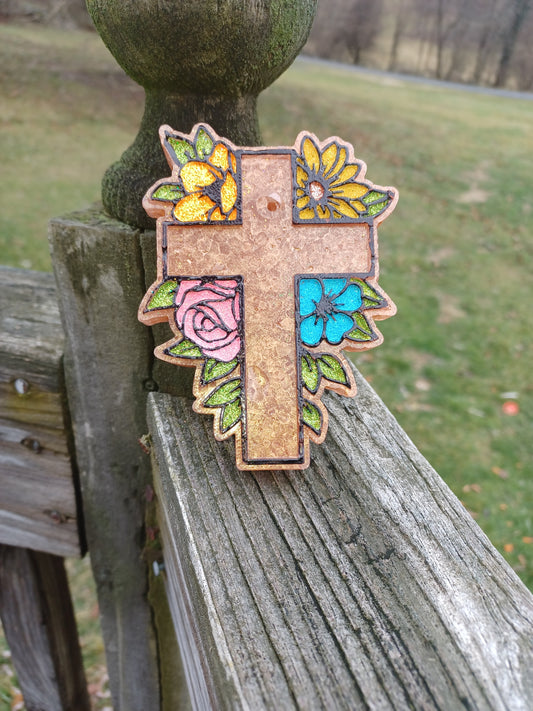 Floral Cross Freshie