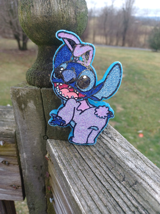 Blue Alien in Bunny Suit Freshie