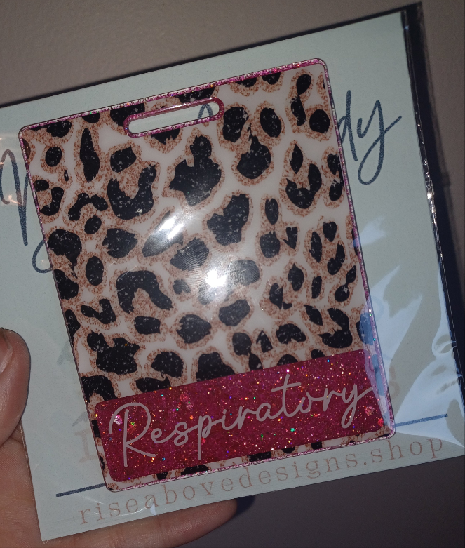 Rose Gold Leopard Print Badge Buddy