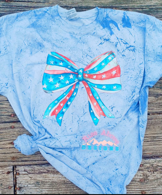 American Flag Bow Shirt