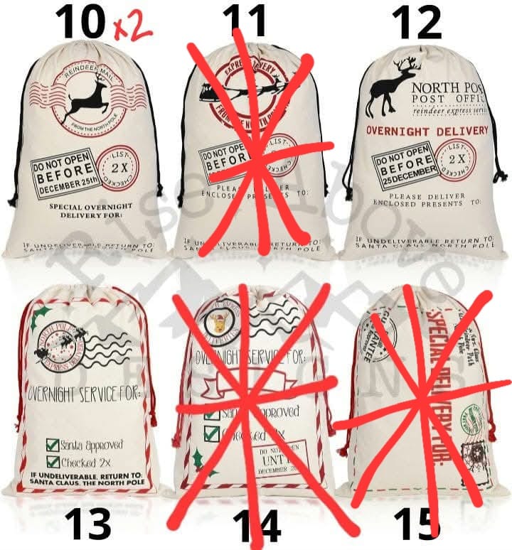 Personalized Santa Gift Bags