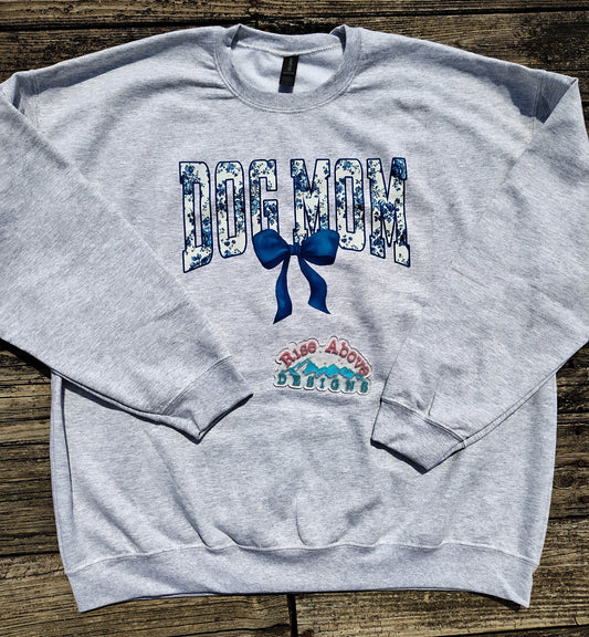 Dog Mom Blue Floral Coquette Shirt