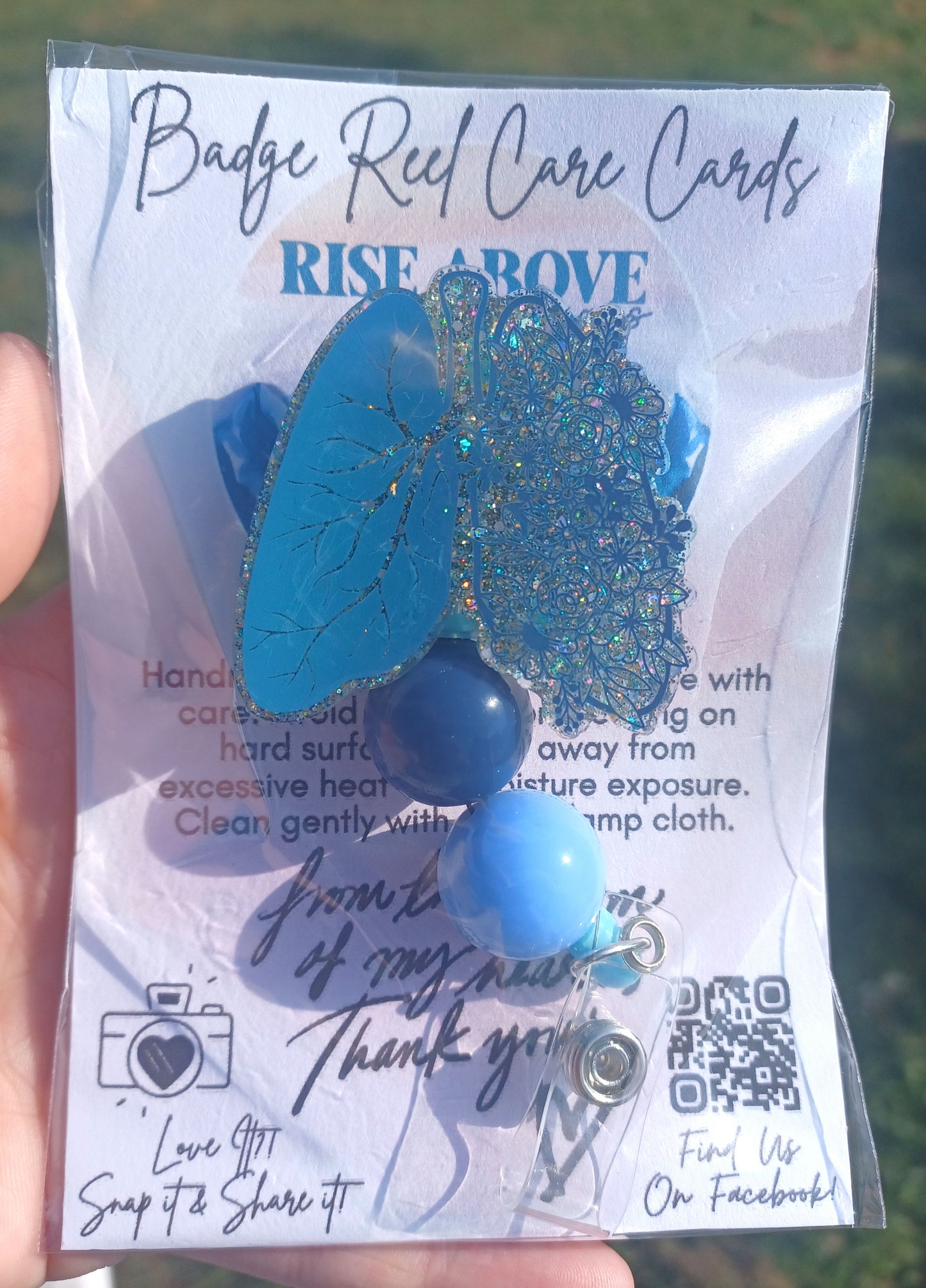 Floral Lungs Beaded Badge Reels