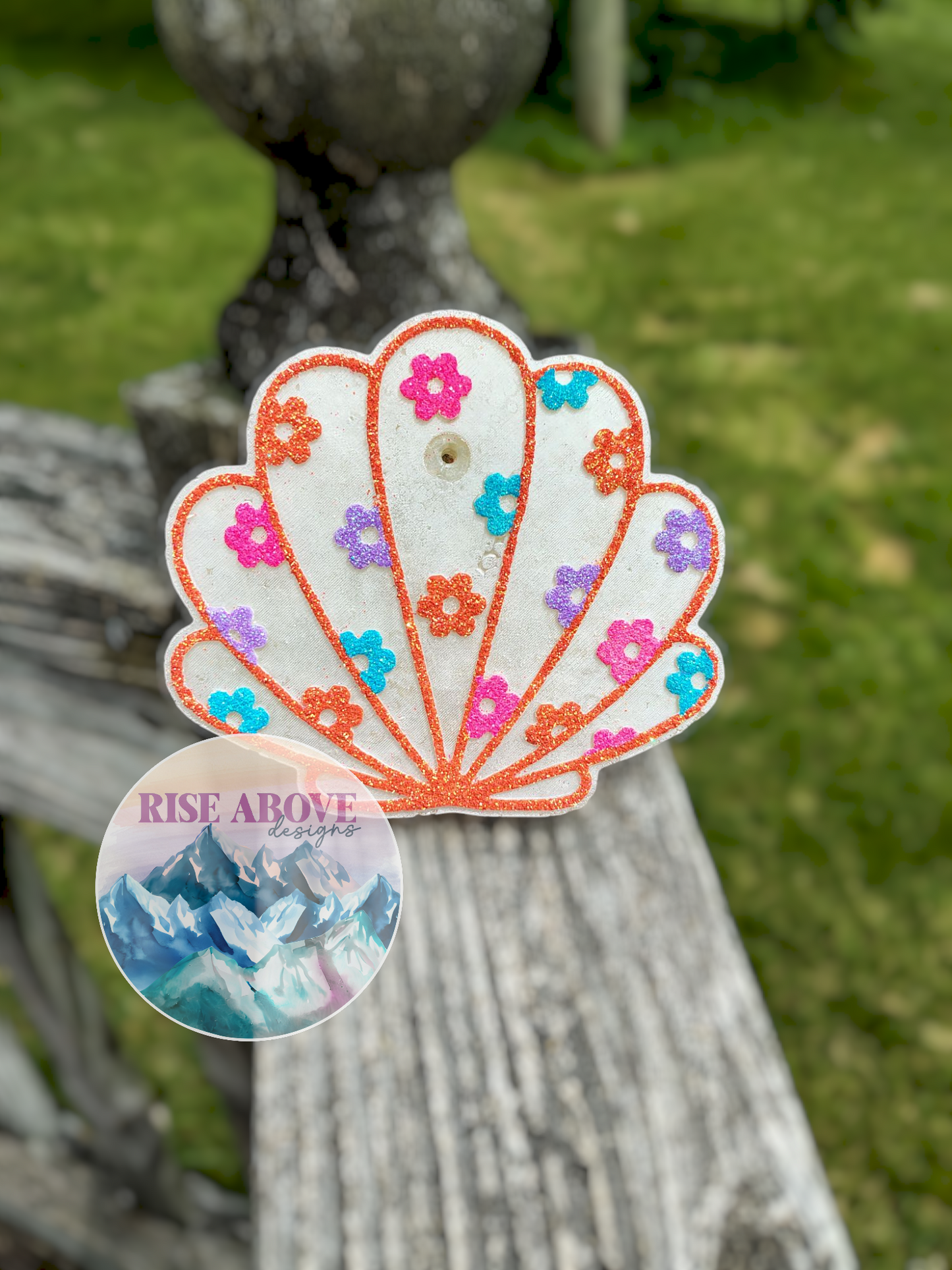 Floral Seashell Freshie