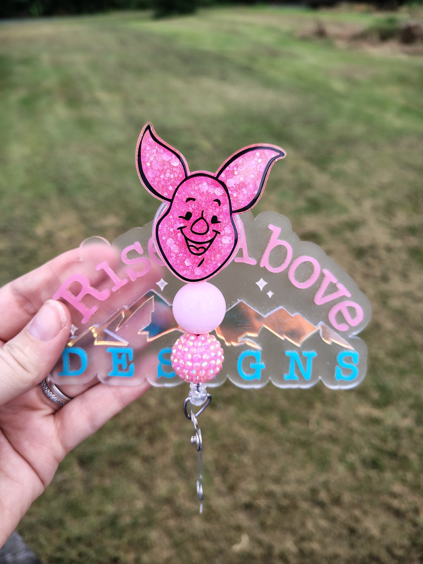 100 Acre Wood Characters Beaded Badge Reel