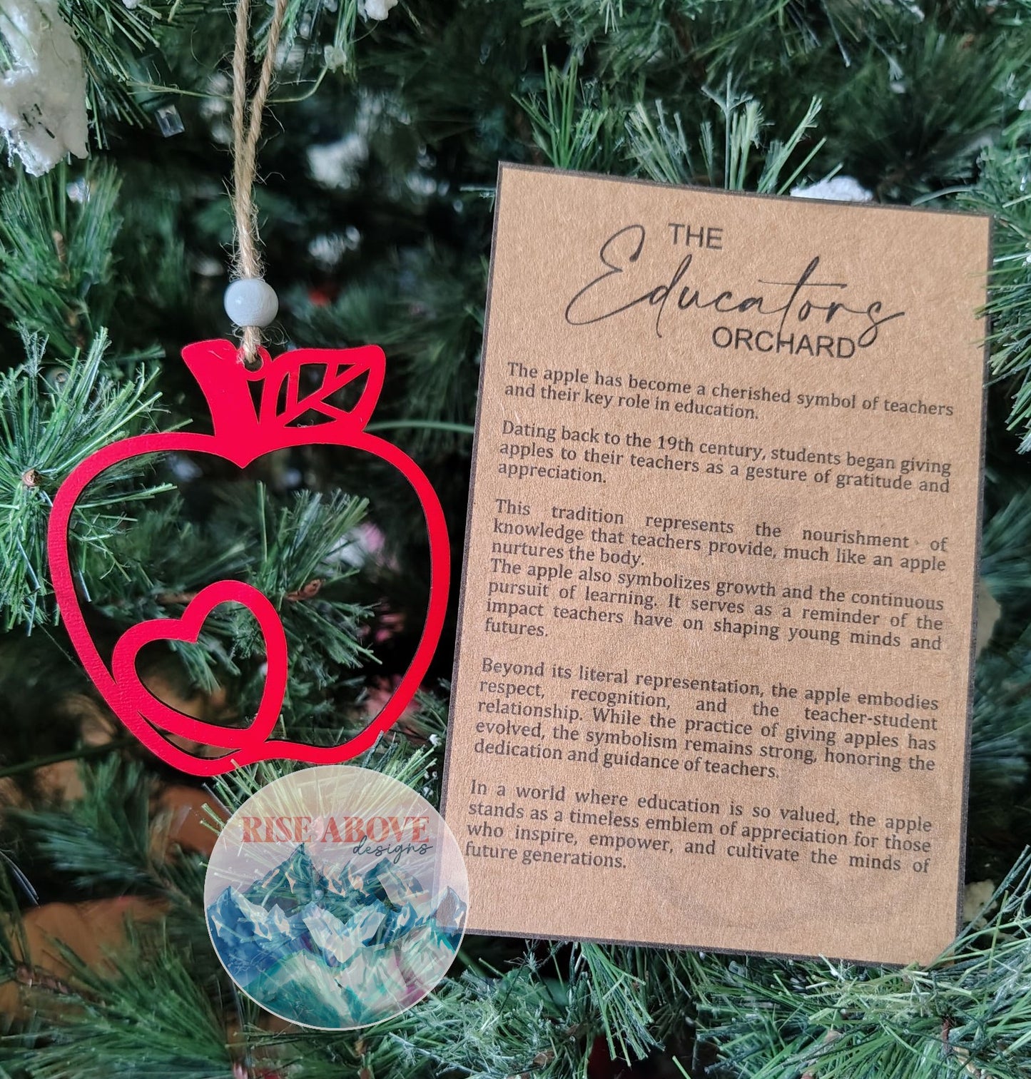 Educators Orchard Apple Story Card Ornament