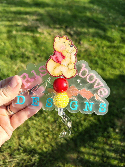 100 Acre Wood Characters Beaded Badge Reel