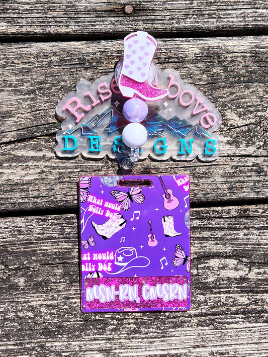 Dolly Badge Reel and Badge Buddy Set