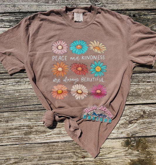 Peace and Kindness Daisies Shirt
