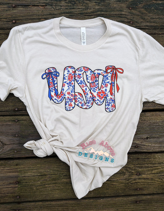 Floral USA Coquette Shirt