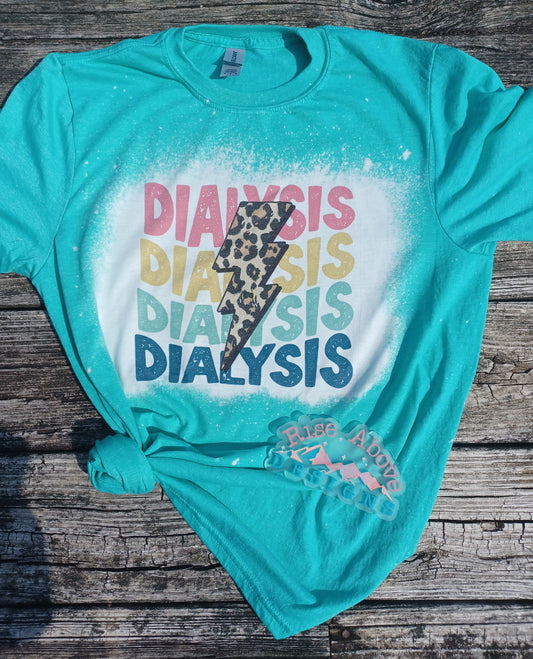Dialysis Leopard Print Lightning Bolt Shirt