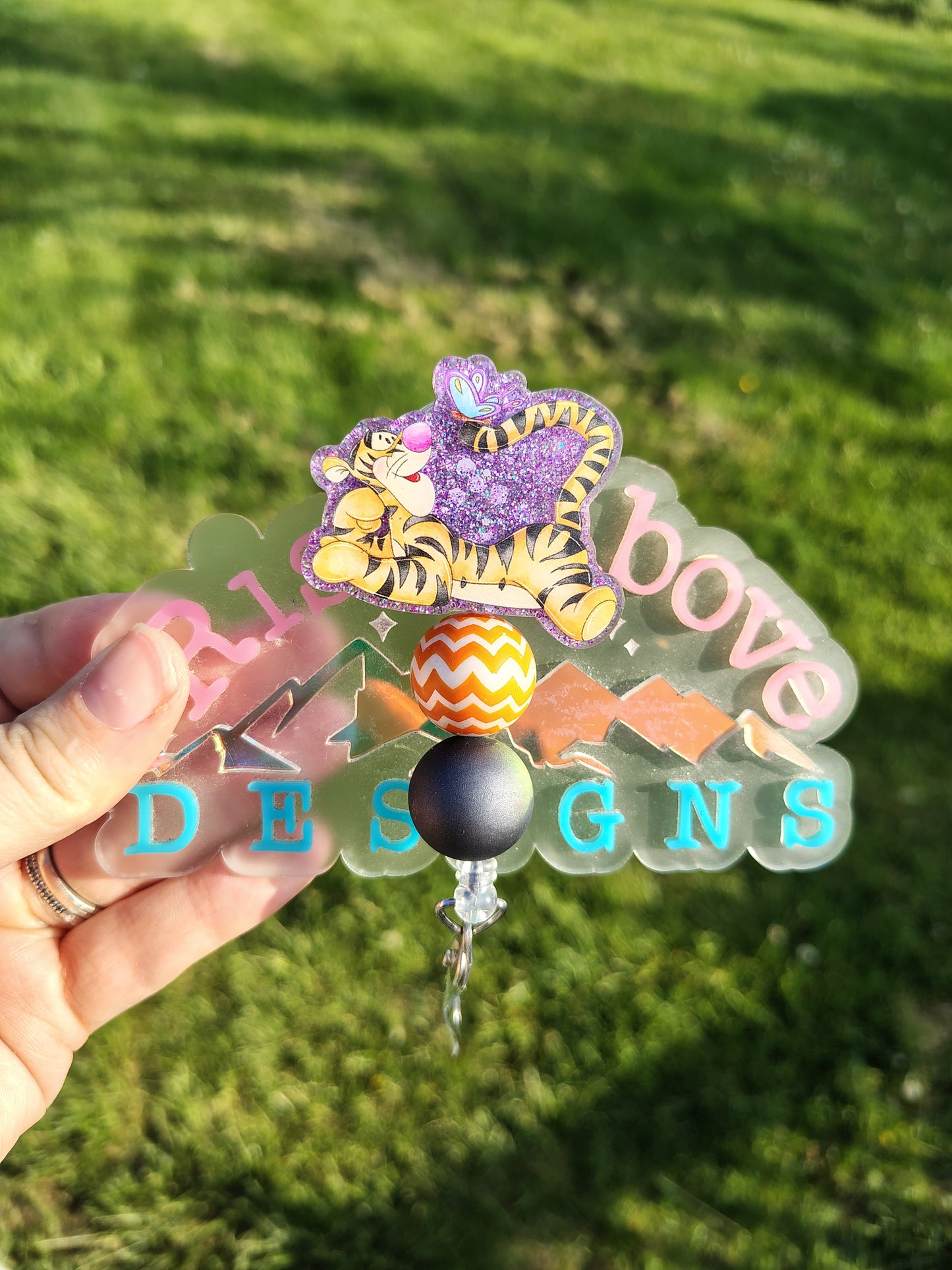 100 Acre Wood Characters Beaded Badge Reel