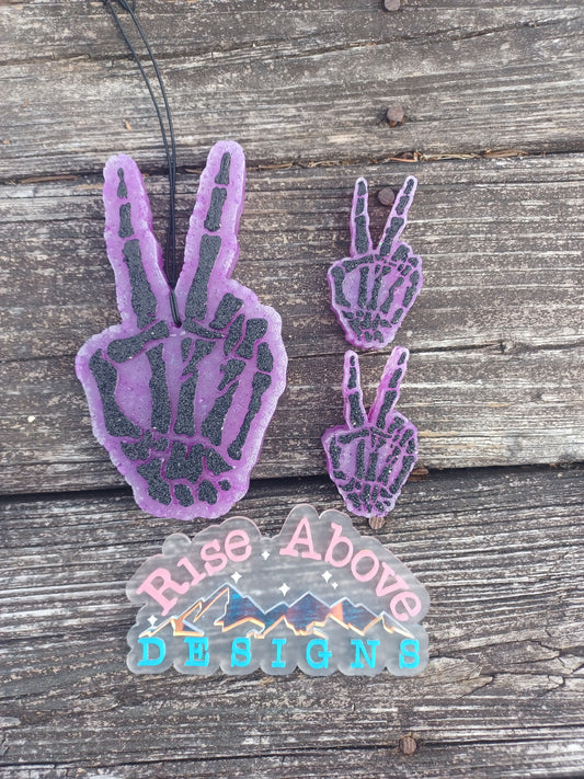 Skeleton Peace Sign Freshie Set