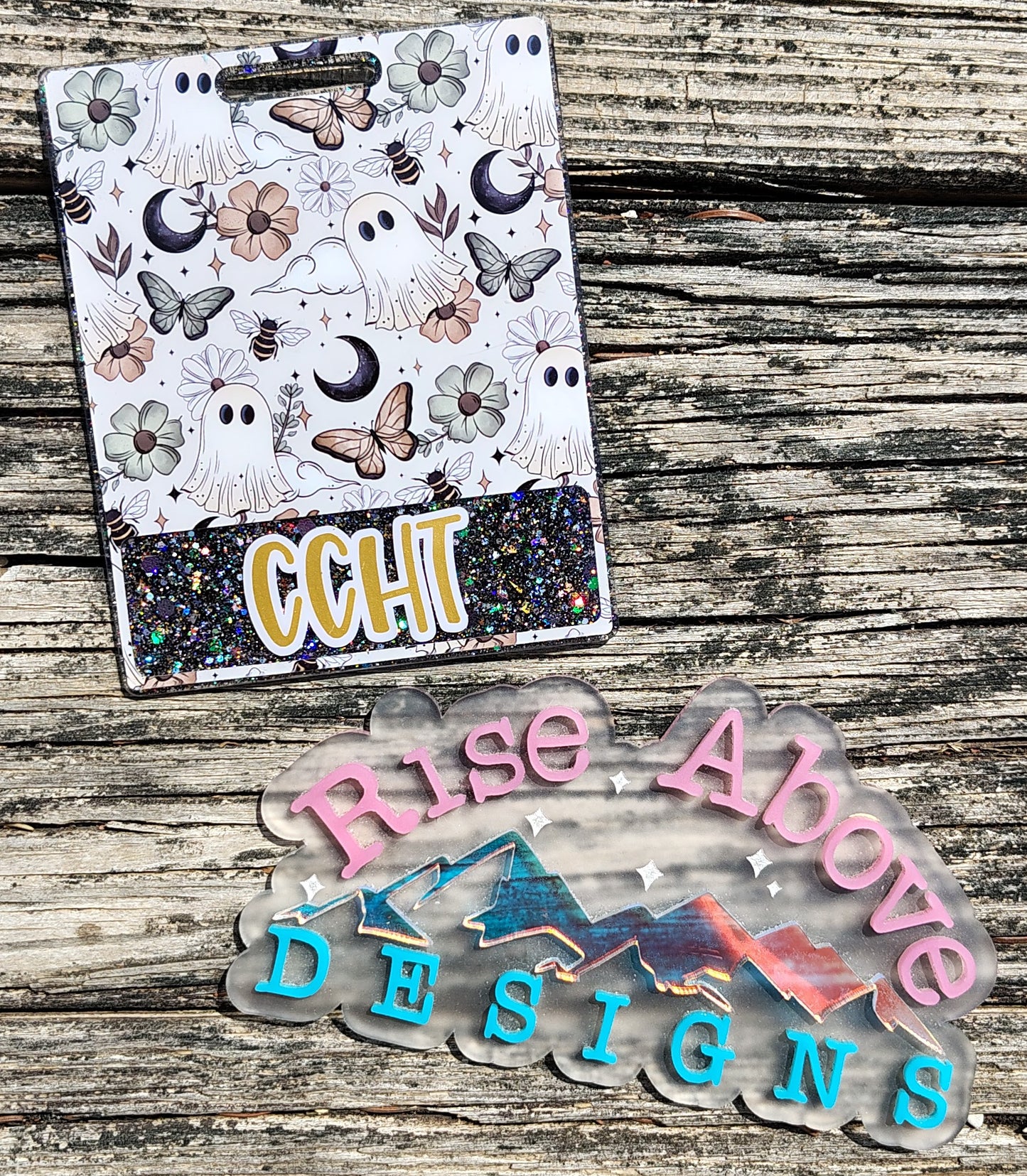 Boho Nature Ghost Badge Buddy