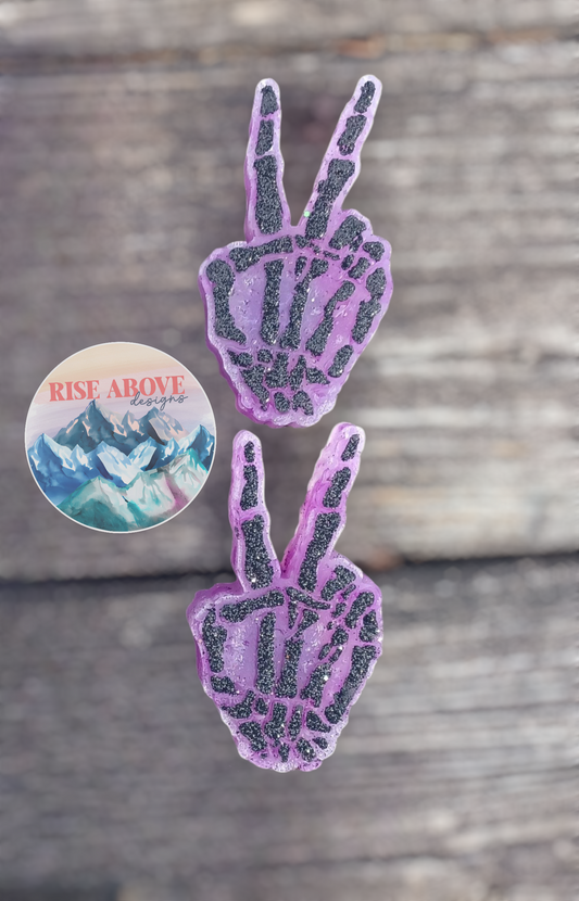 Skeleton Peace Sign Freshie Vent Set