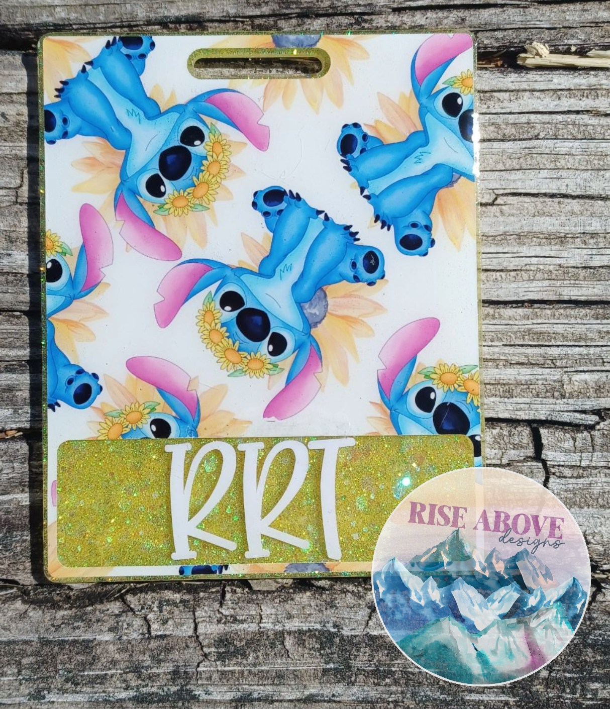 Blue Alien Sunflower Badge Buddy