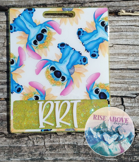 Blue Alien Sunflower Badge Buddy