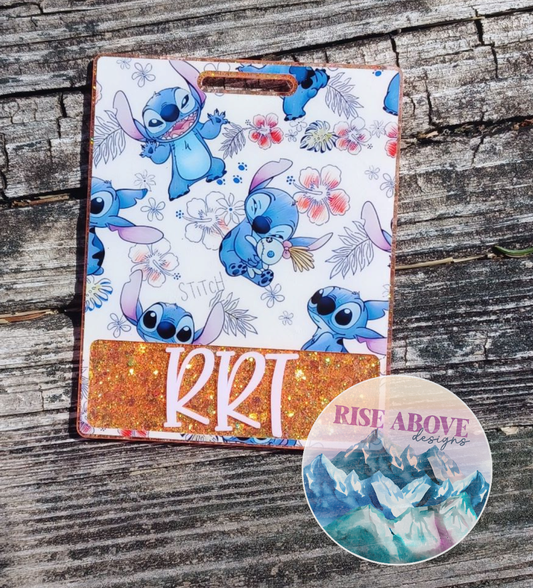 Blue Alien Hawaiian Badge Buddy