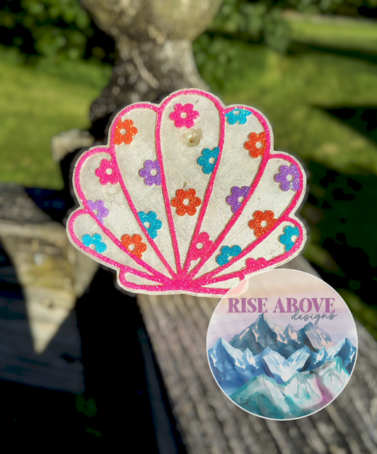 Floral Seashell Freshie