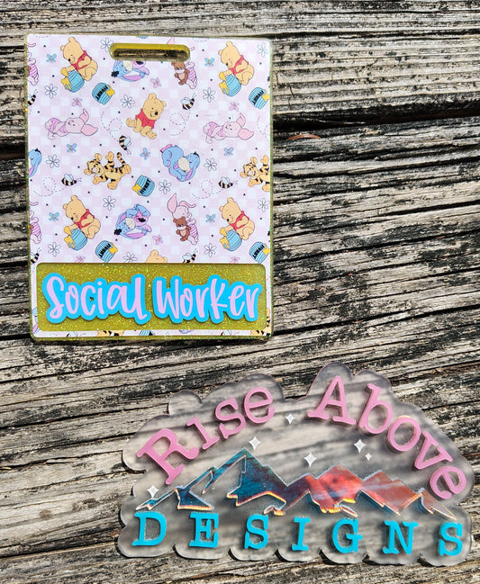 Winnie The Bear Badge Buddy