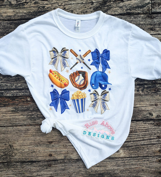 Baseball Blue Coquette Shirt