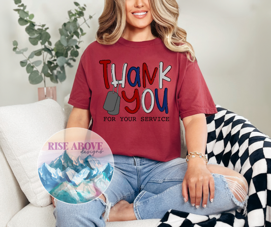 Thank You For Your Service Shirt