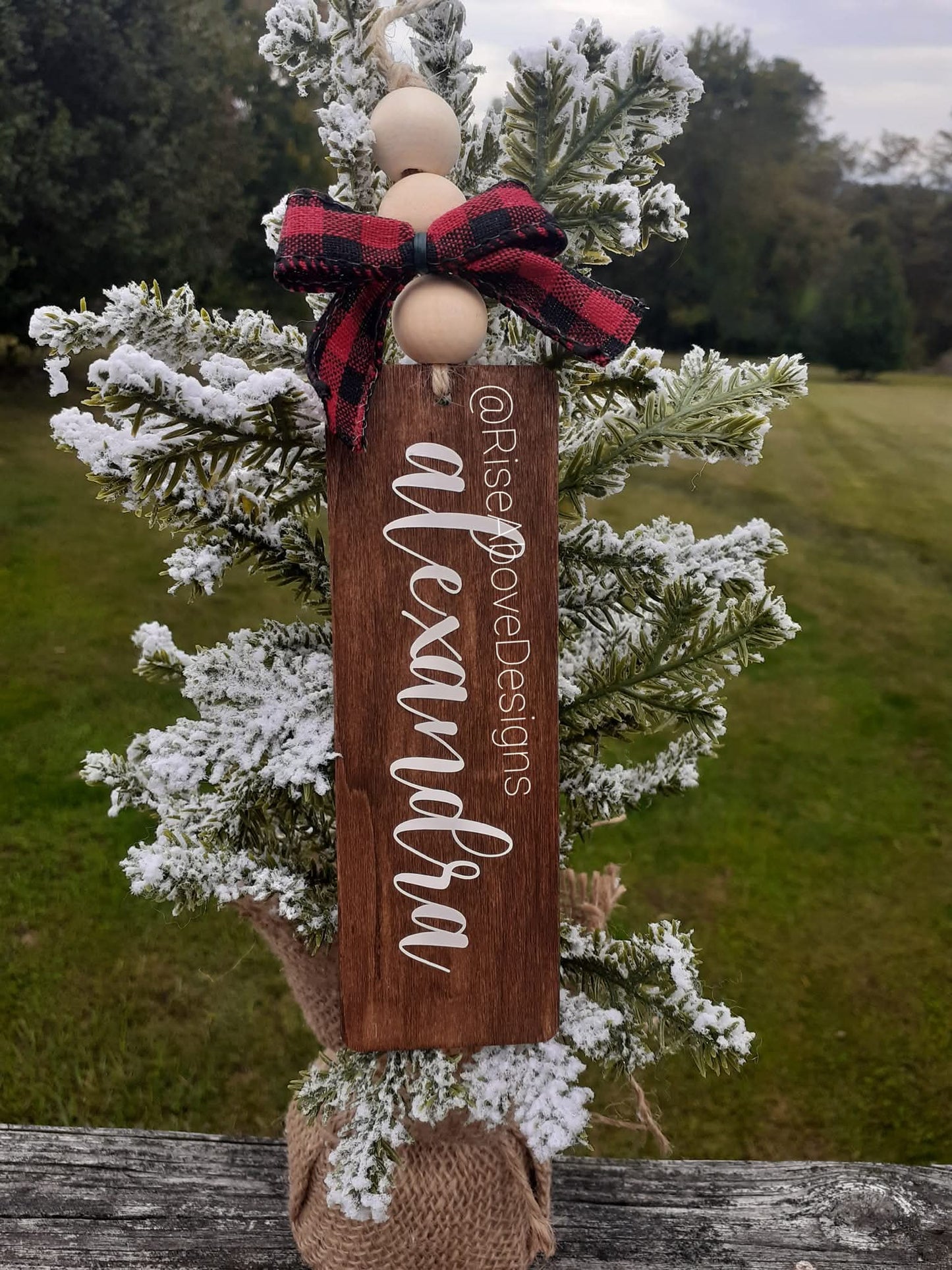 Wooden Stocking/Gift Tag Ornament