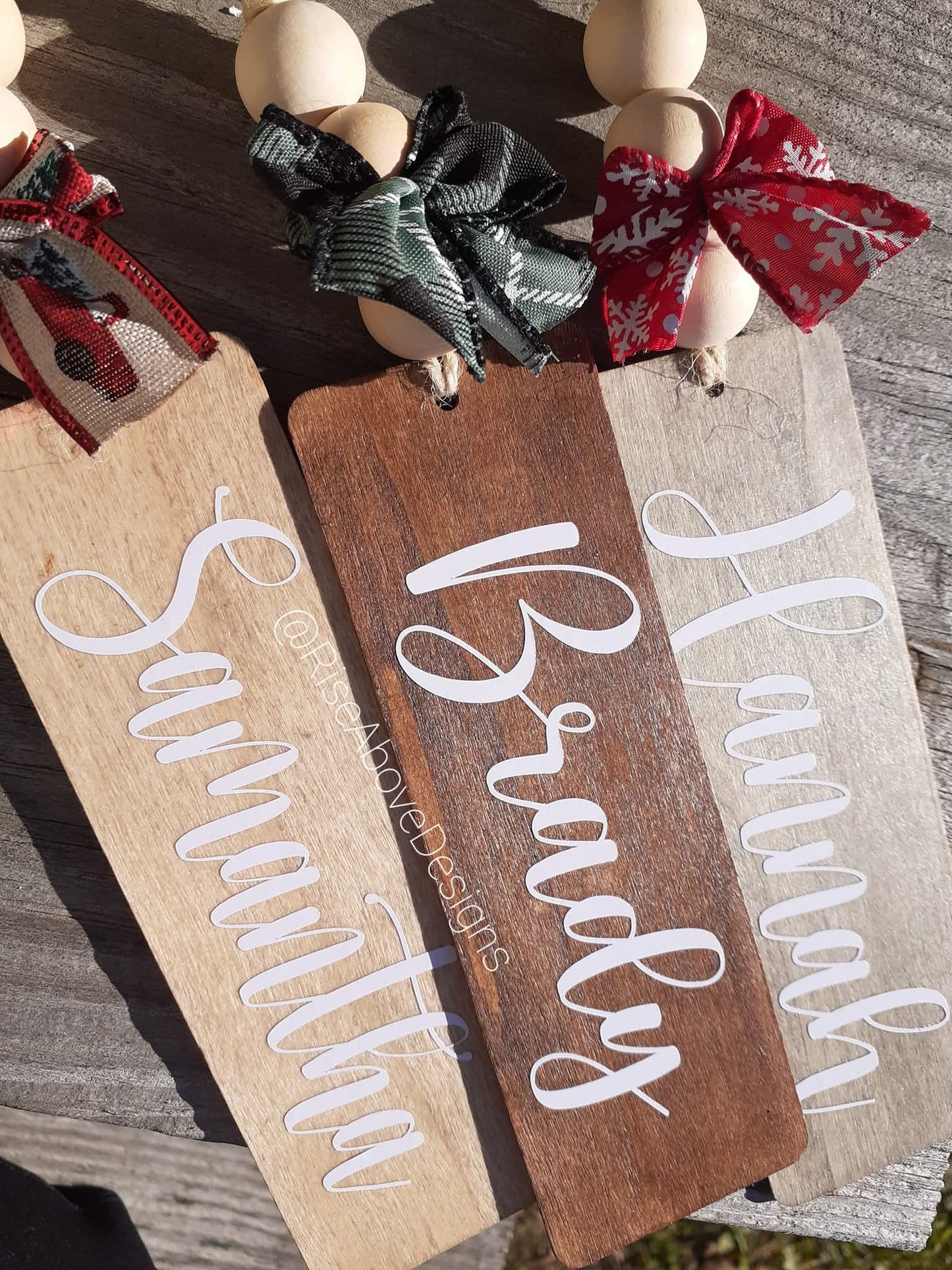 Wooden Stocking/Gift Tag Ornament
