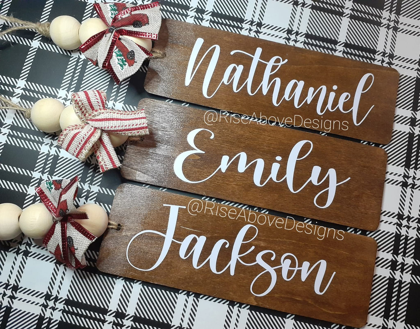 Wooden Stocking/Gift Tag Ornament