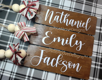 Wooden Stocking/Gift Tag Ornament