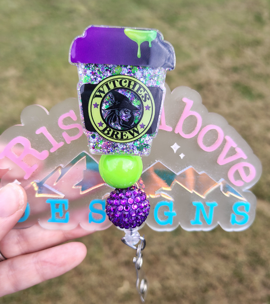 Witches Brew Beaded Badge Reel