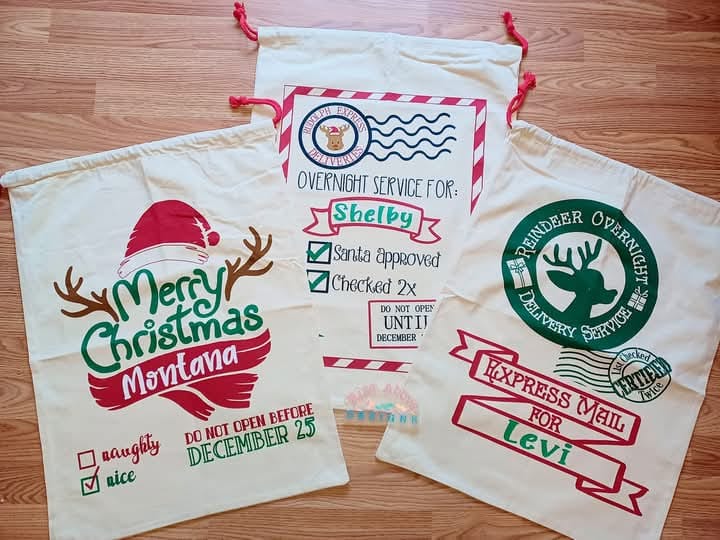 Personalized Santa Gift Bags