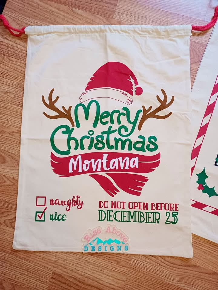 Personalized Santa Gift Bags
