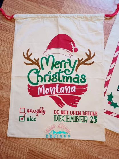 Personalized Santa Gift Bags