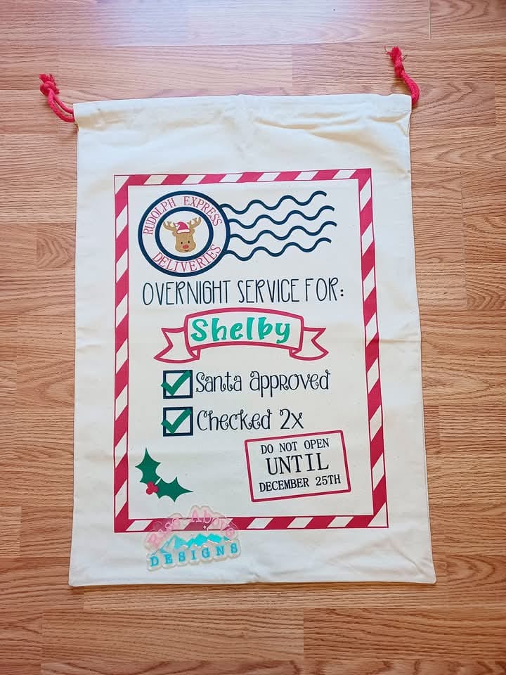 Personalized Santa Gift Bags