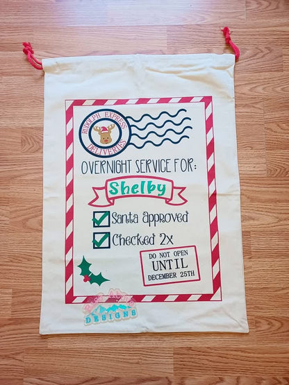 Personalized Santa Gift Bags