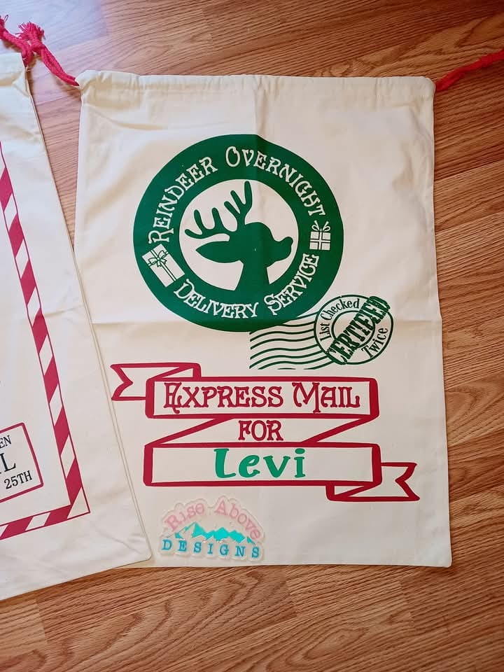 Personalized Santa Gift Bags