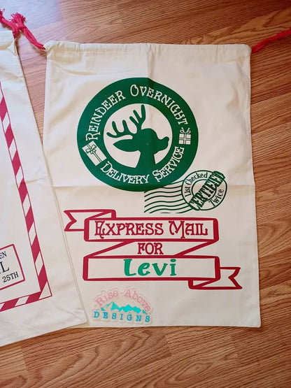 Personalized Santa Gift Bags