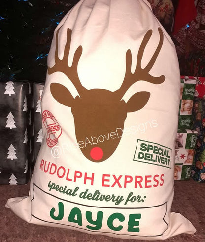 Personalized Santa Gift Bags