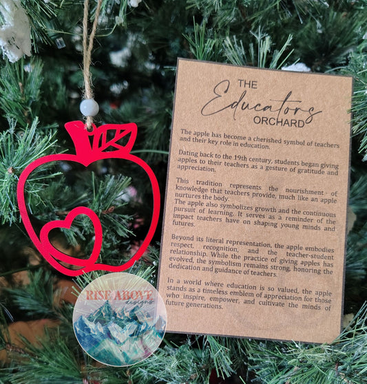 Educators Orchard Apple Story Card Ornament