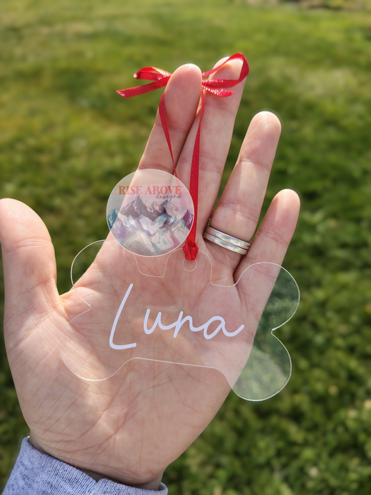 Acrylic Dog Bone Ornament