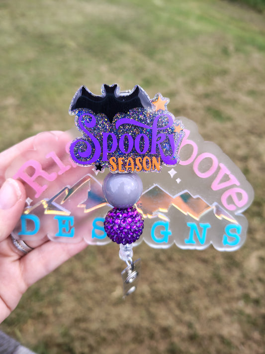 Spooky Season Beaded Badge Reel